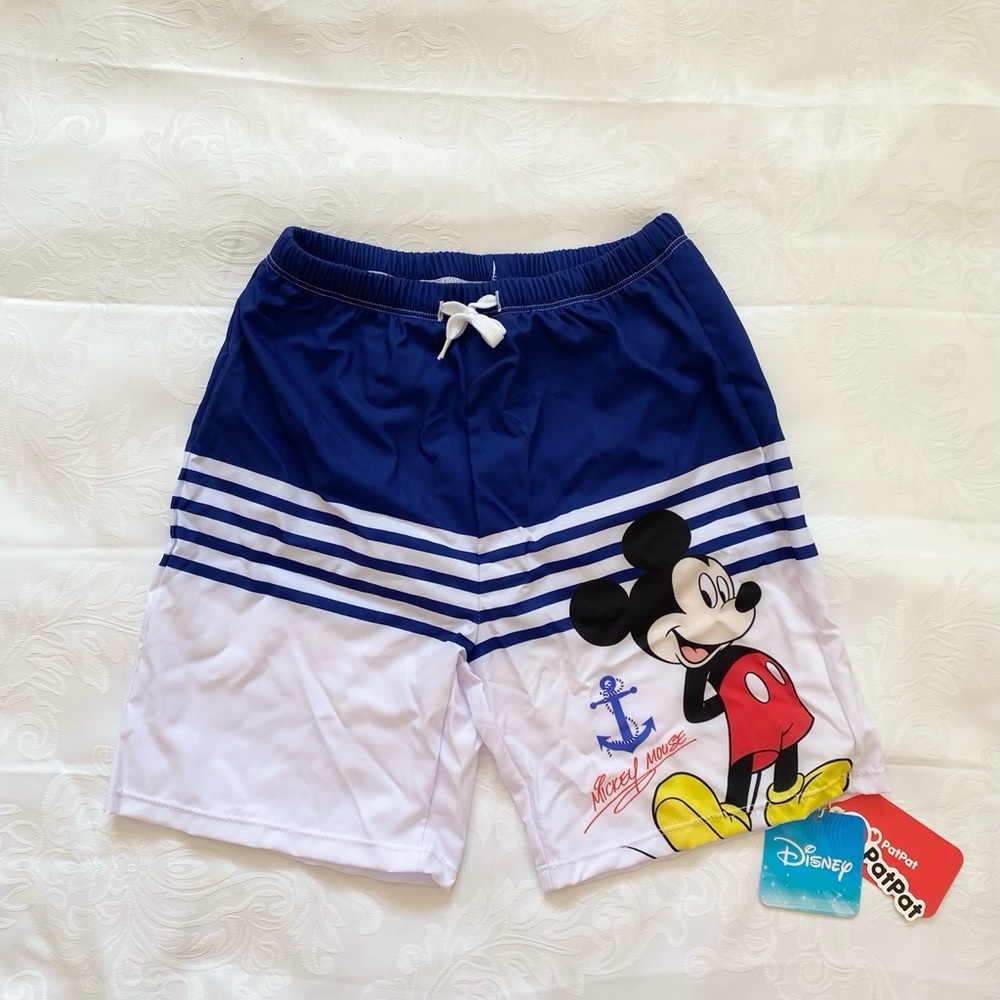Disney Swimsuits for Boys - Mickey and Minnie Swimwear Blue Strip - Picture 5 of 8